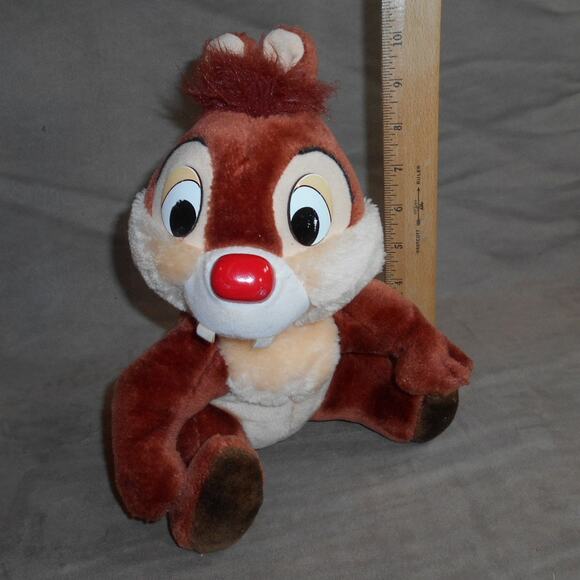 Vintage Disneyland Dale Chipmunk Rescue Rangers Red Nose 10" Plush Korea - Picture 2 of 8